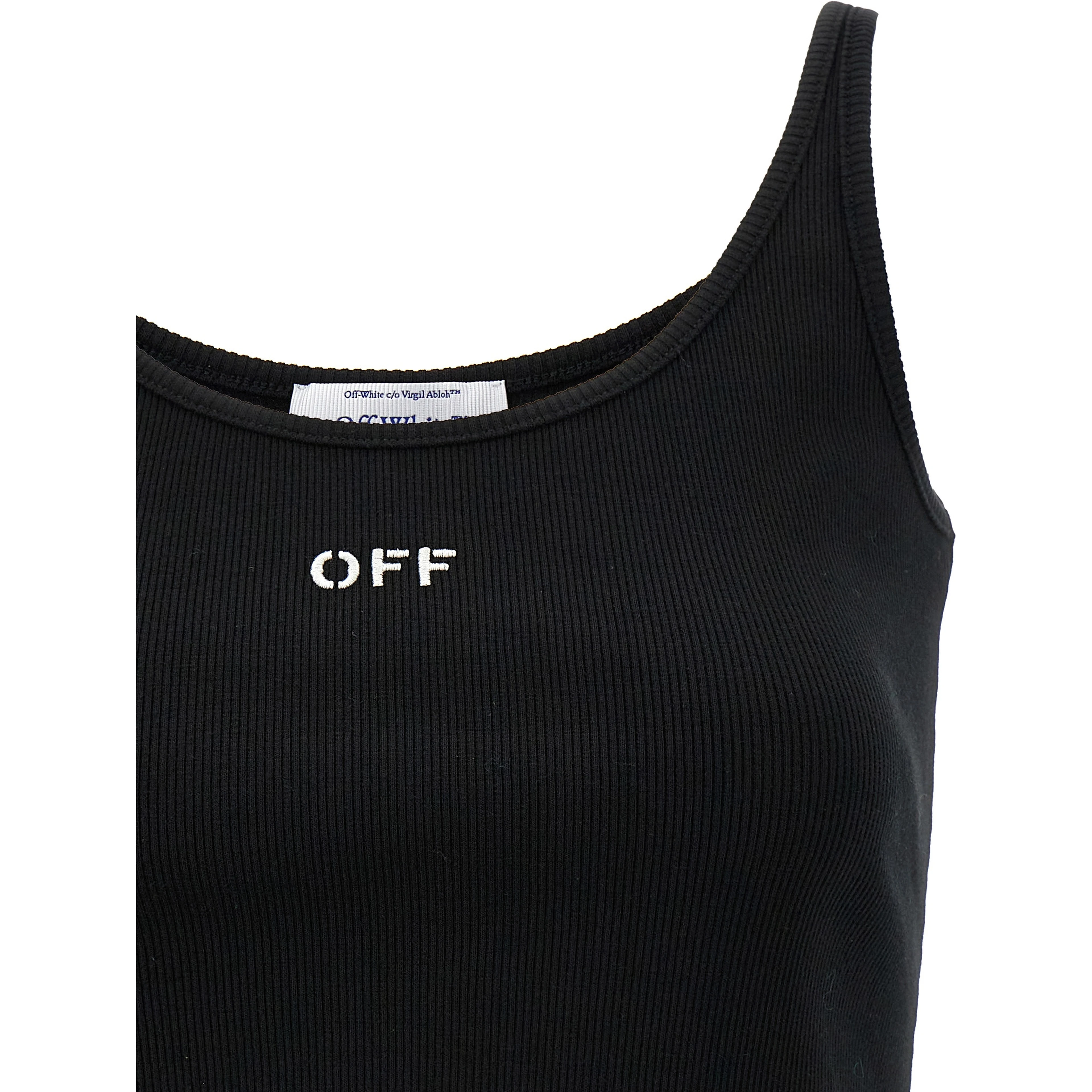 Black Cotton Sleeveles T-Shirt