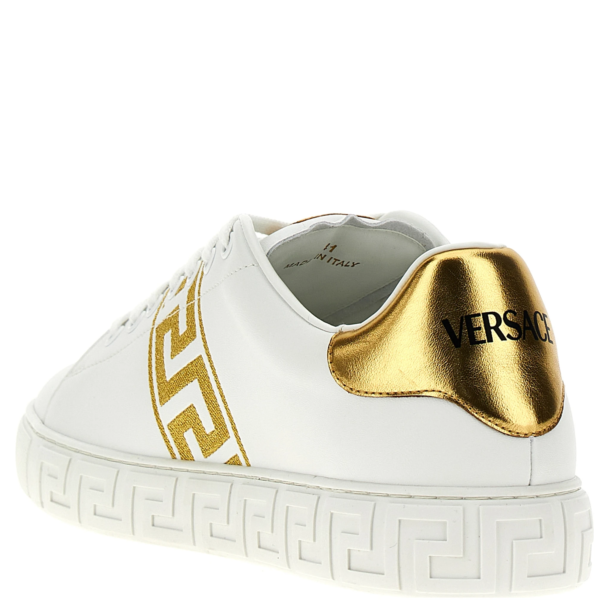 Gold Polyamide Low Top Sneakers