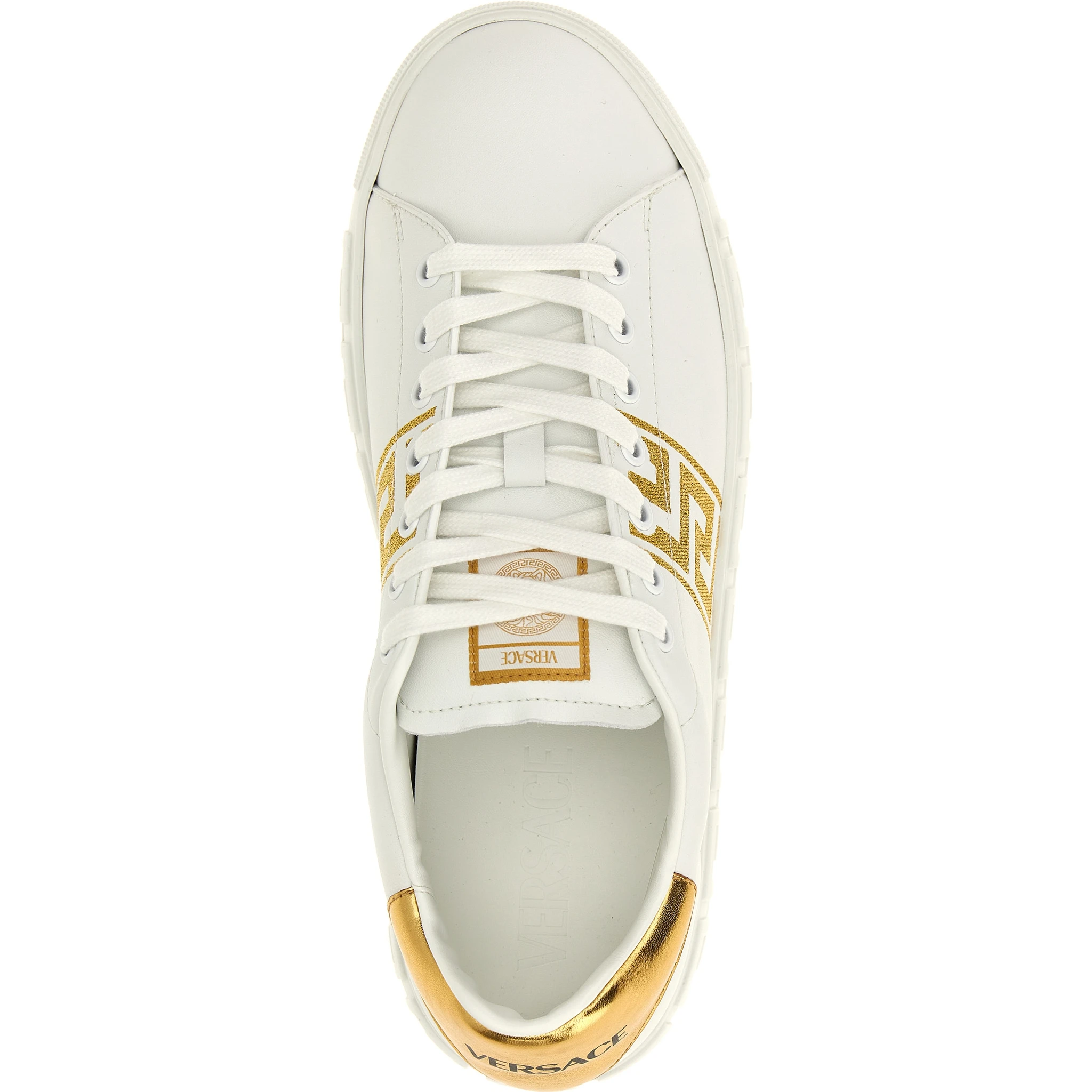 Gold Polyamide Low Top Sneakers
