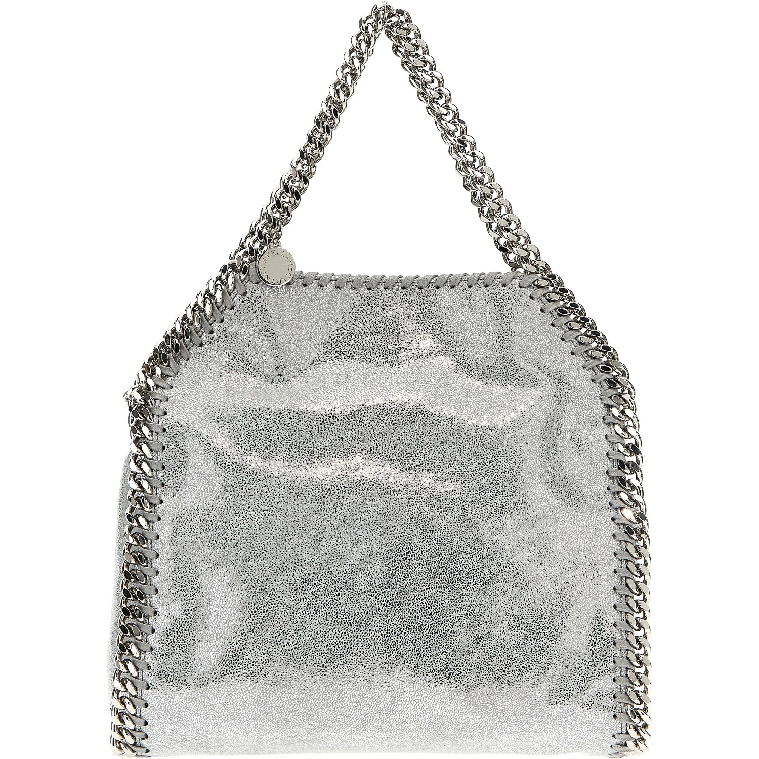 Silver Polyester Handbag
