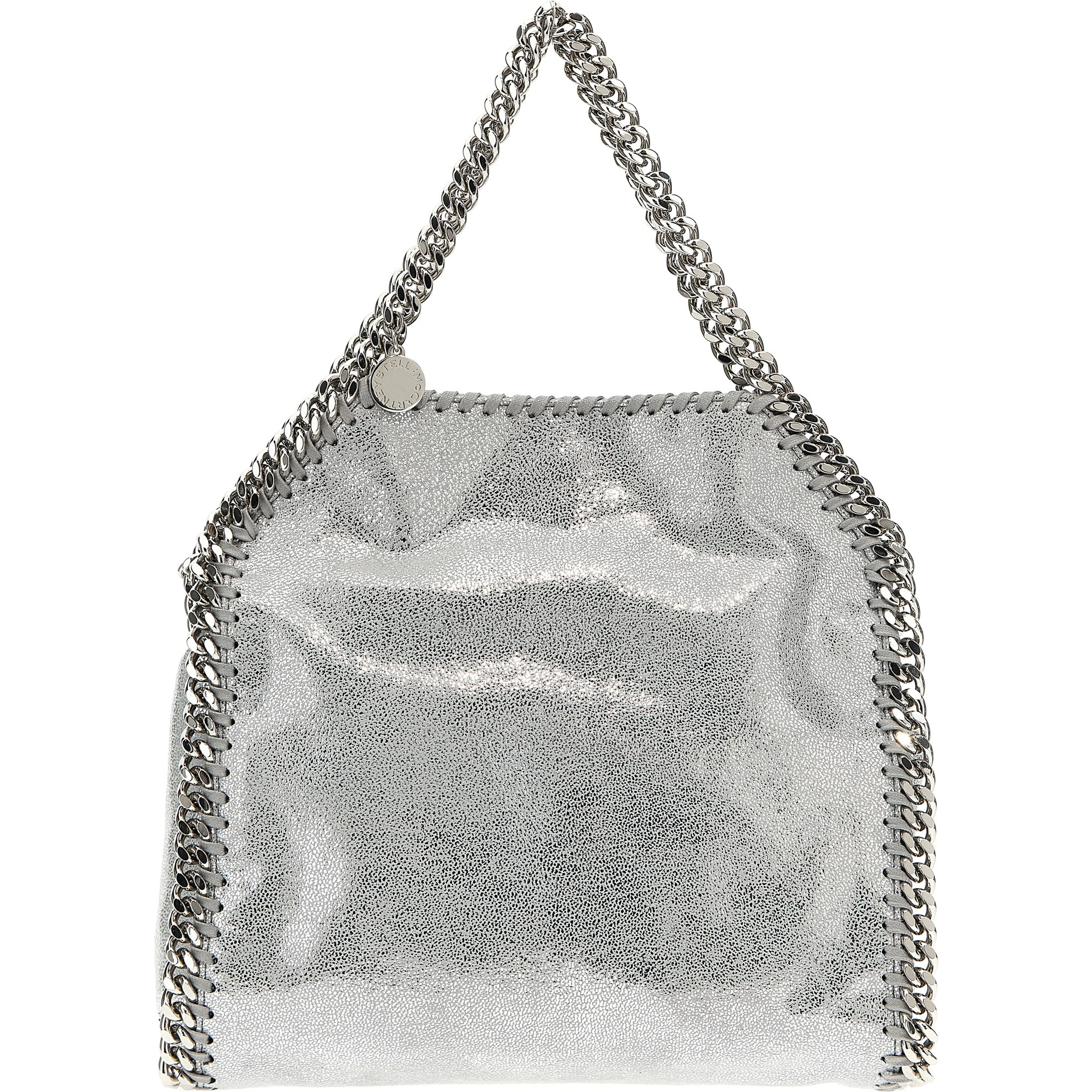 Silver Polyester Handbag