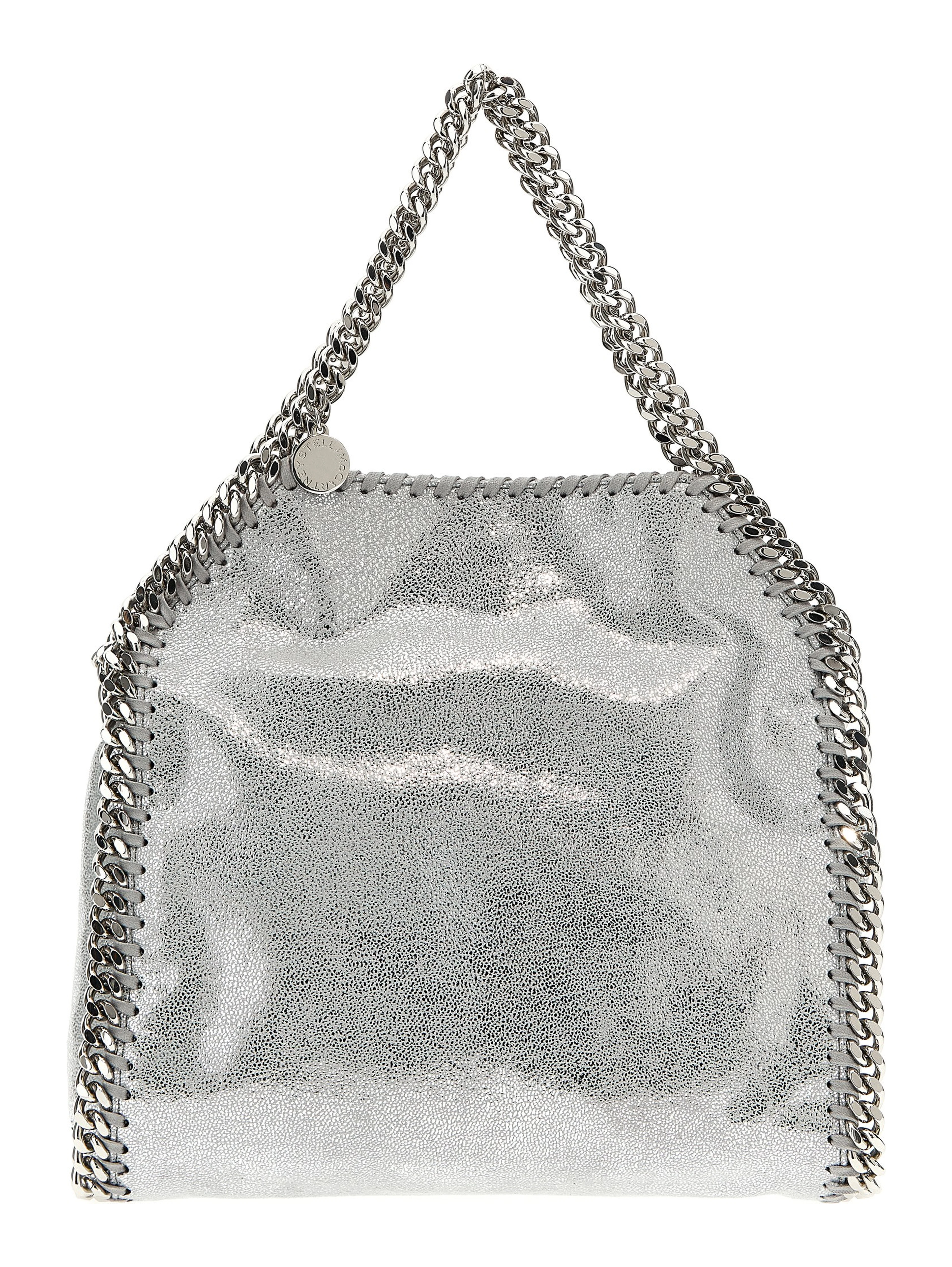 Silver Polyester Handbag