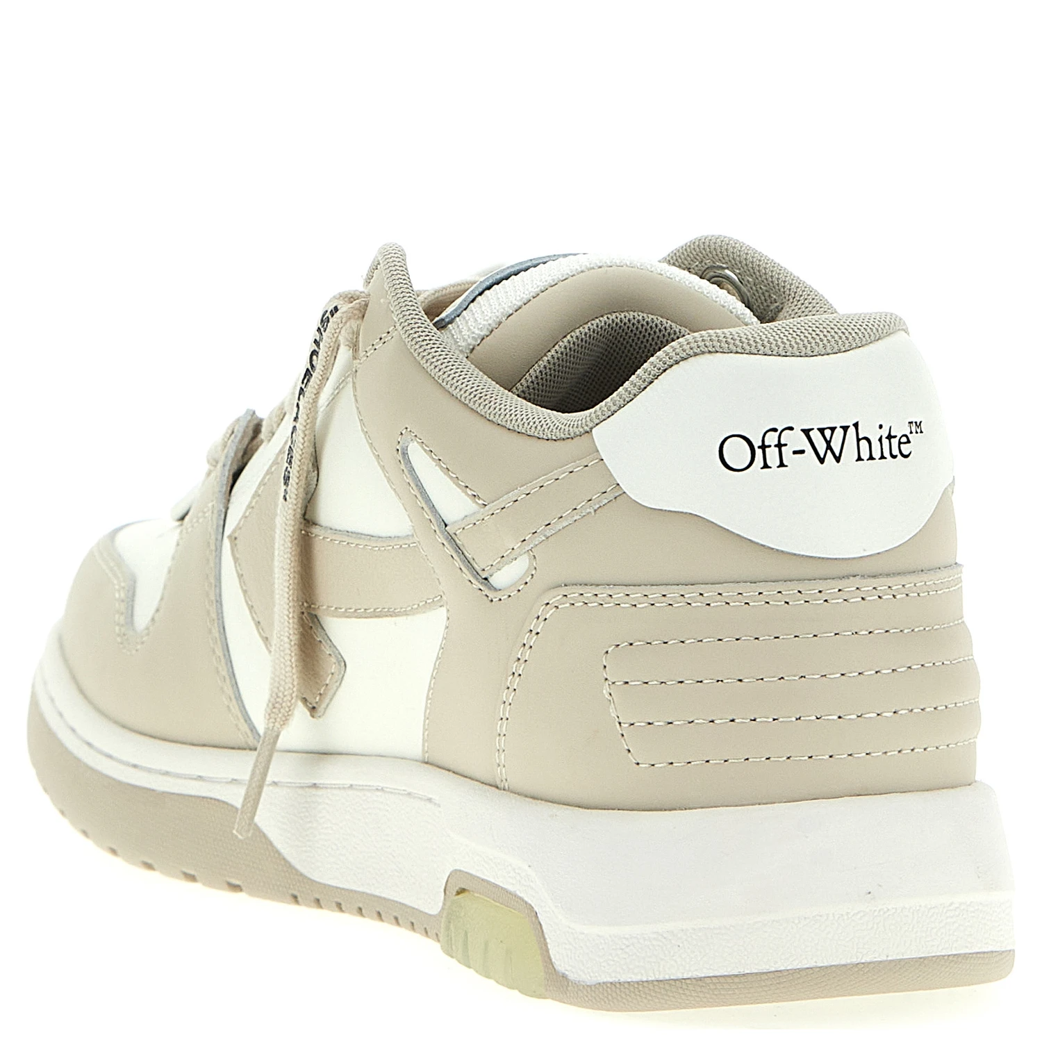 Beige Calfskin Low Top Sneakers