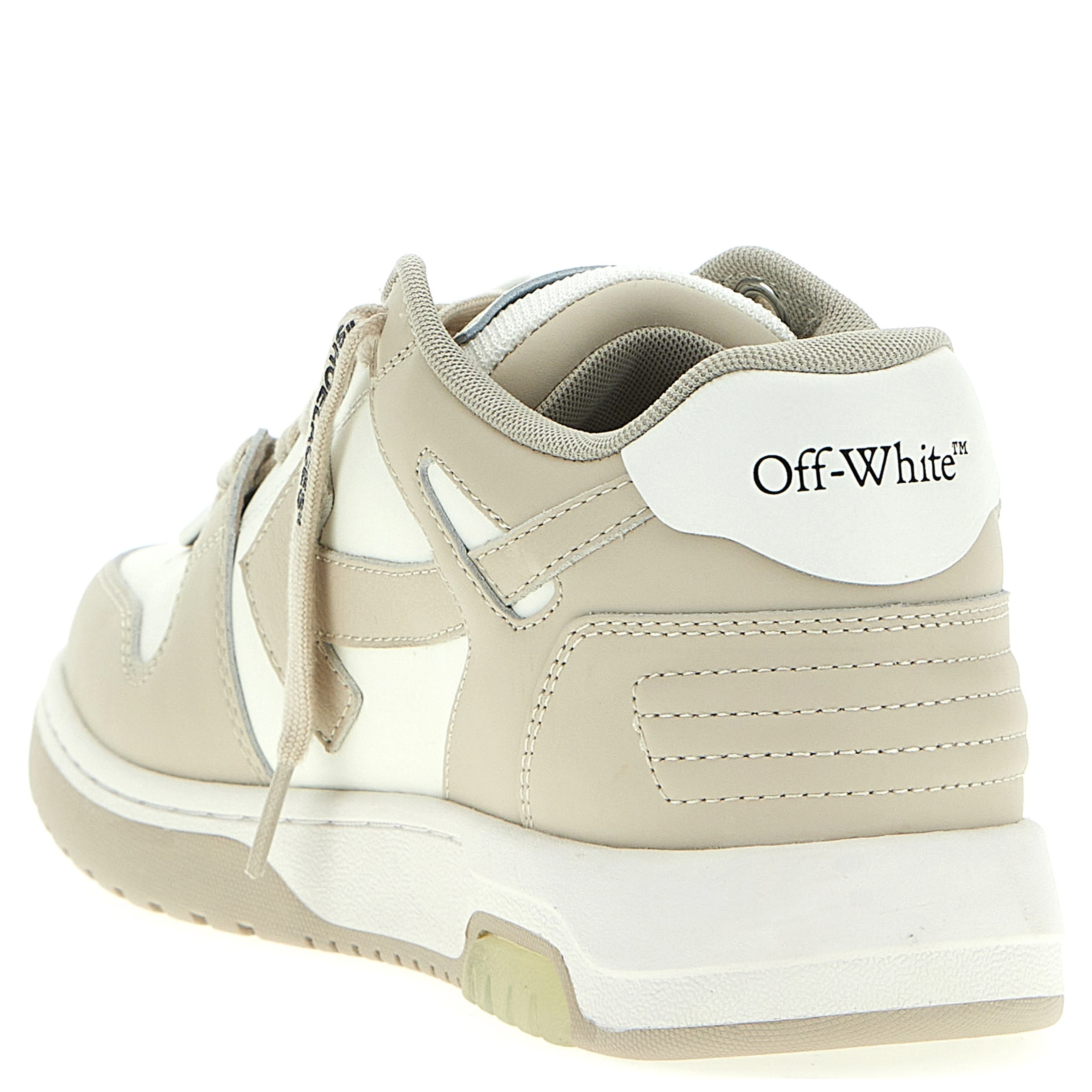 Beige Calfskin Low Top Sneakers