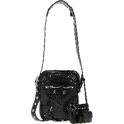 Black Lamb Leather Crossbody Bag
