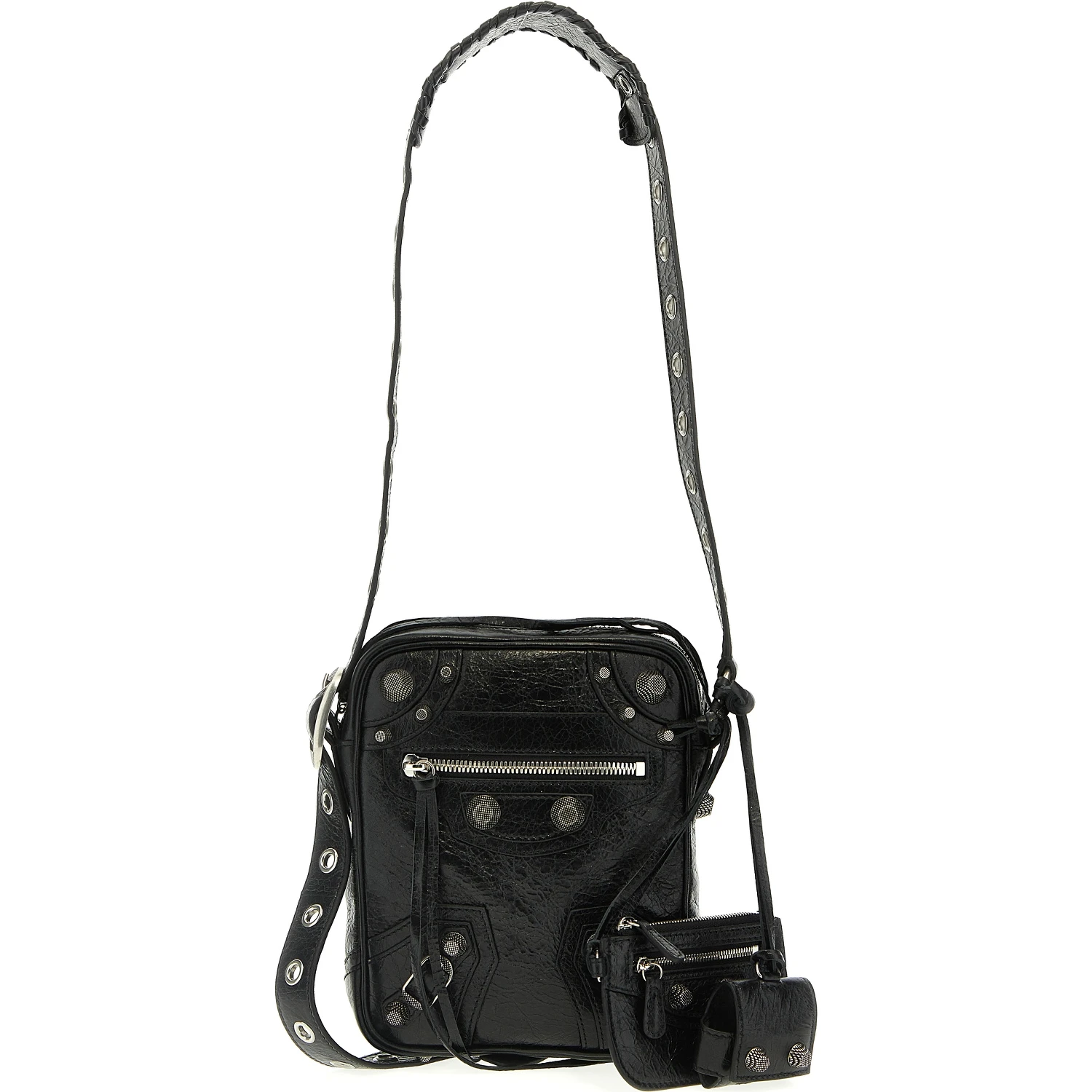 Black Lamb Leather Crossbody Bag