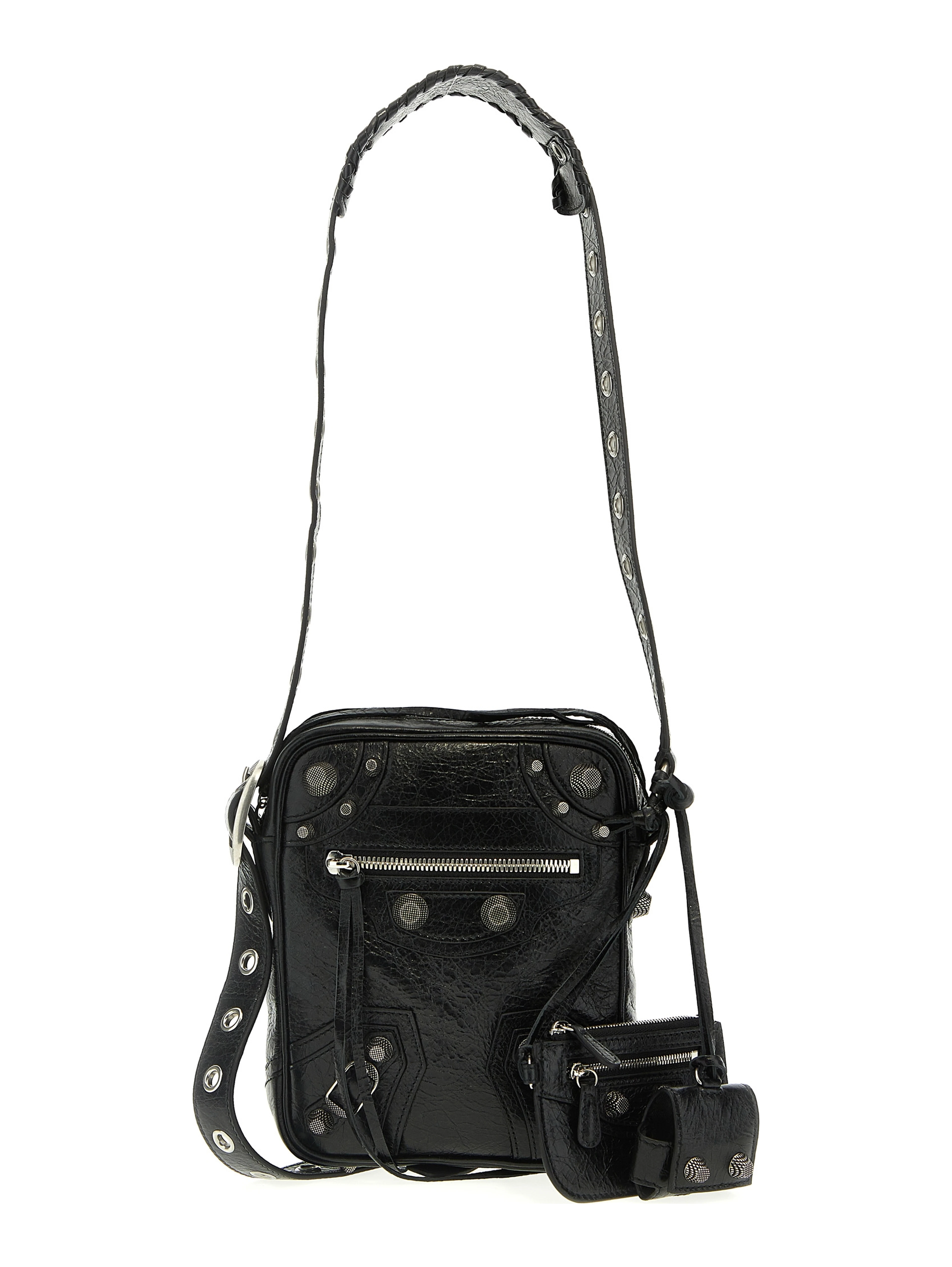 Black Lamb Leather Crossbody Bag