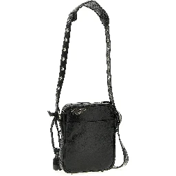 Black Lamb Leather Crossbody Bag