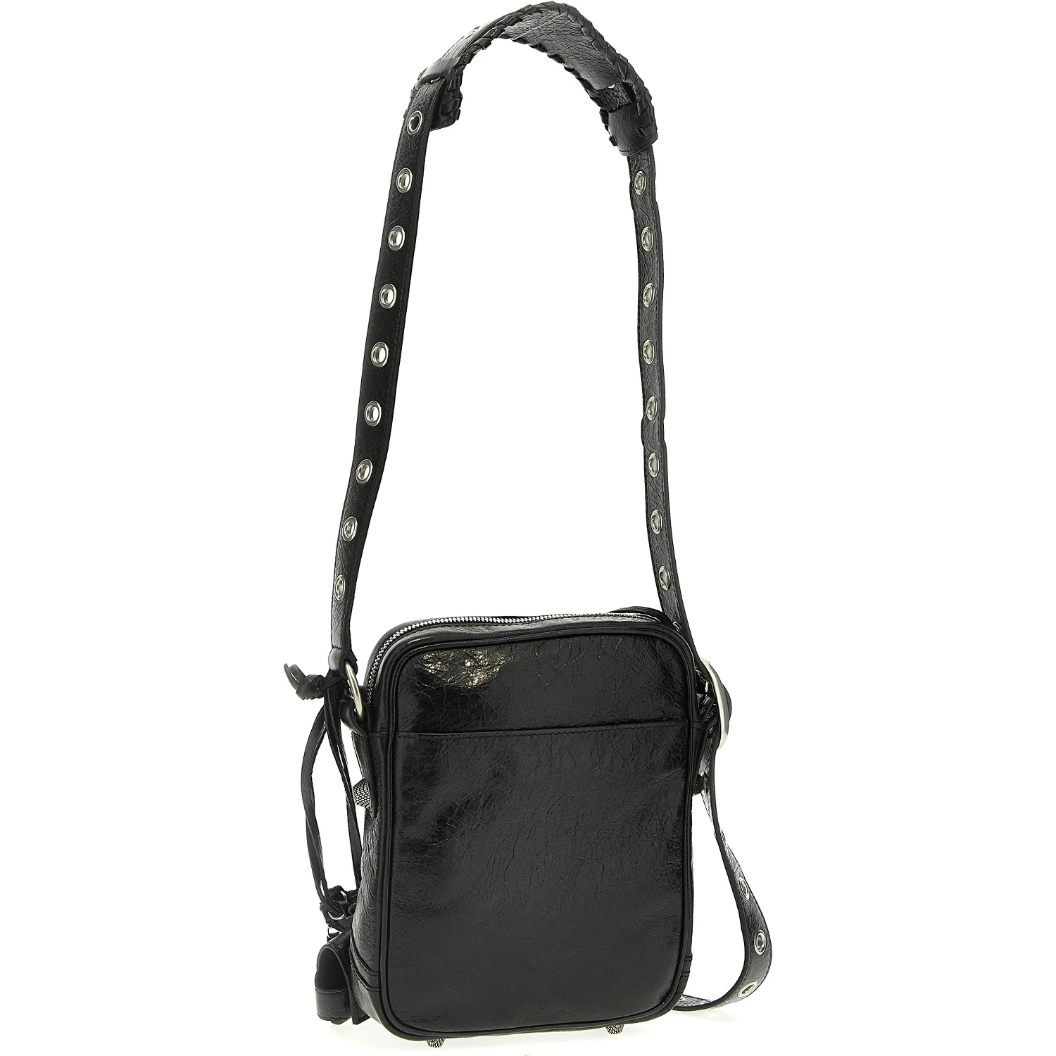 Black Lamb Leather Crossbody Bag