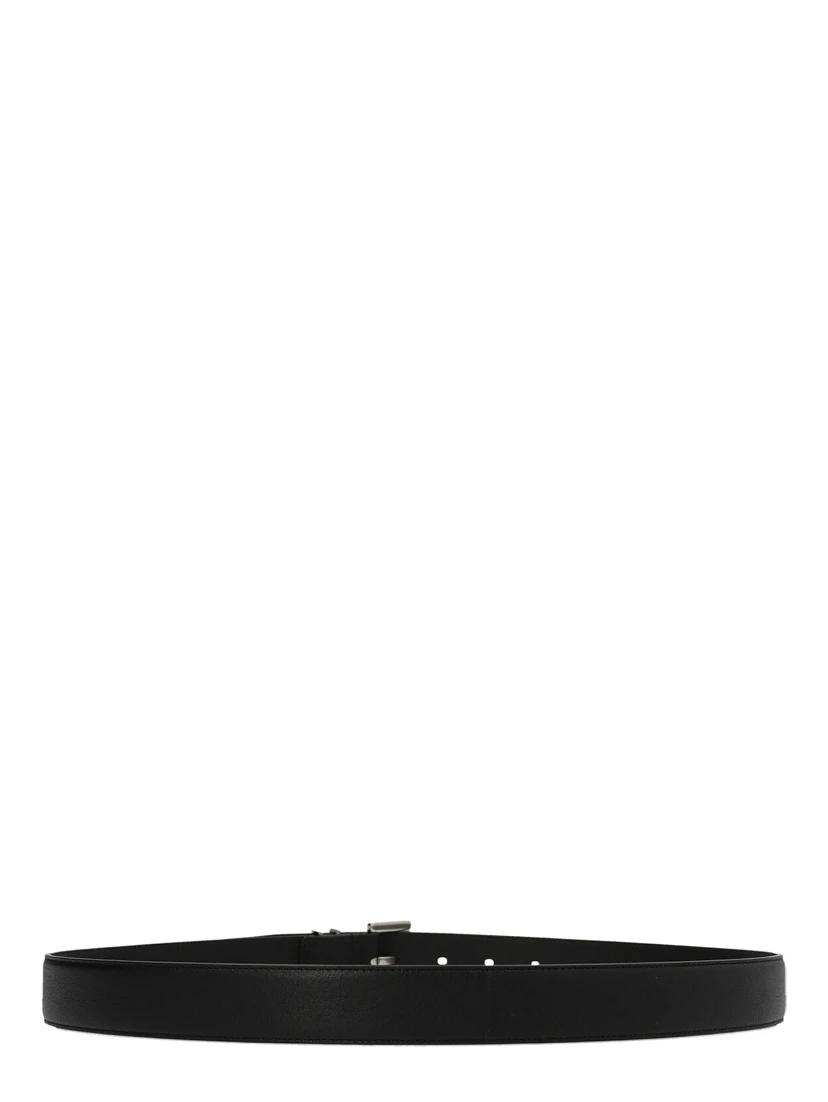Black Calfskin Regular Belt