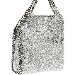 Silver Polyester Handbag