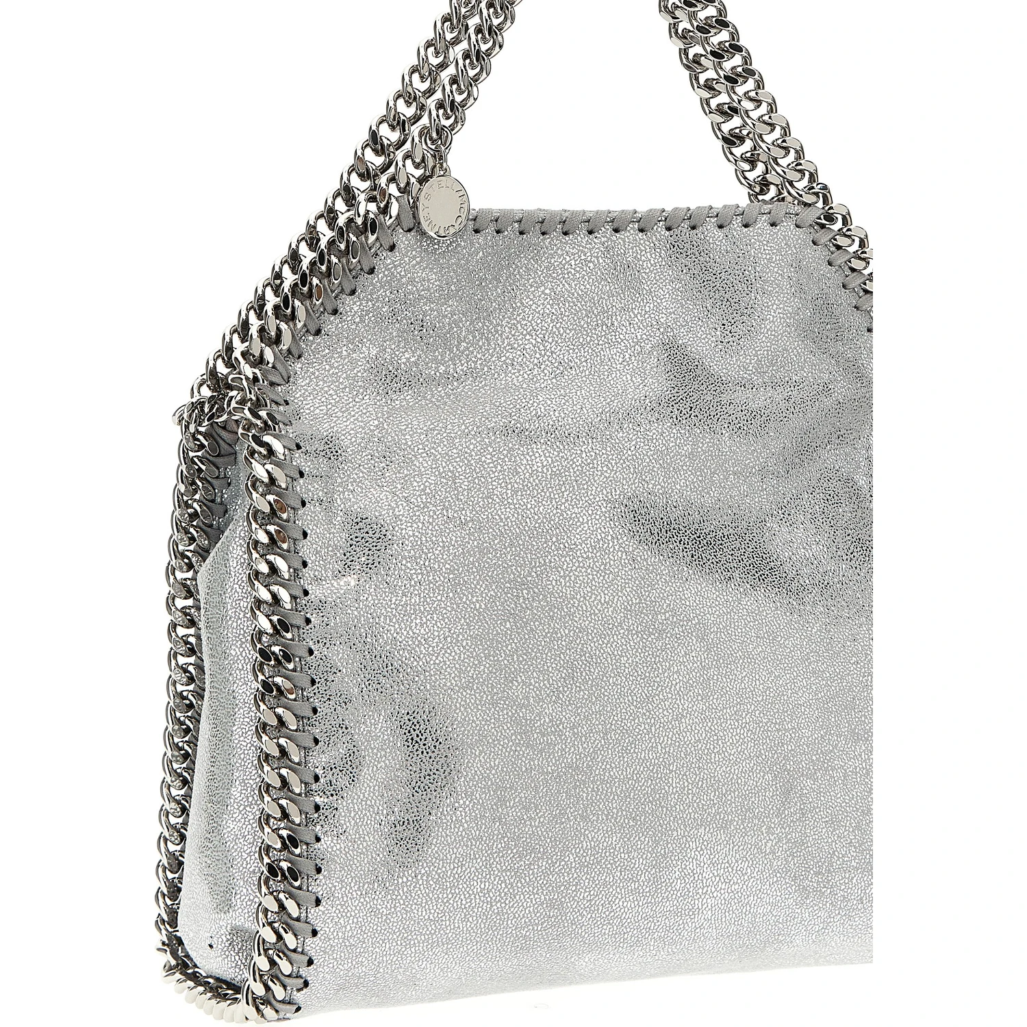 Silver Polyester Handbag
