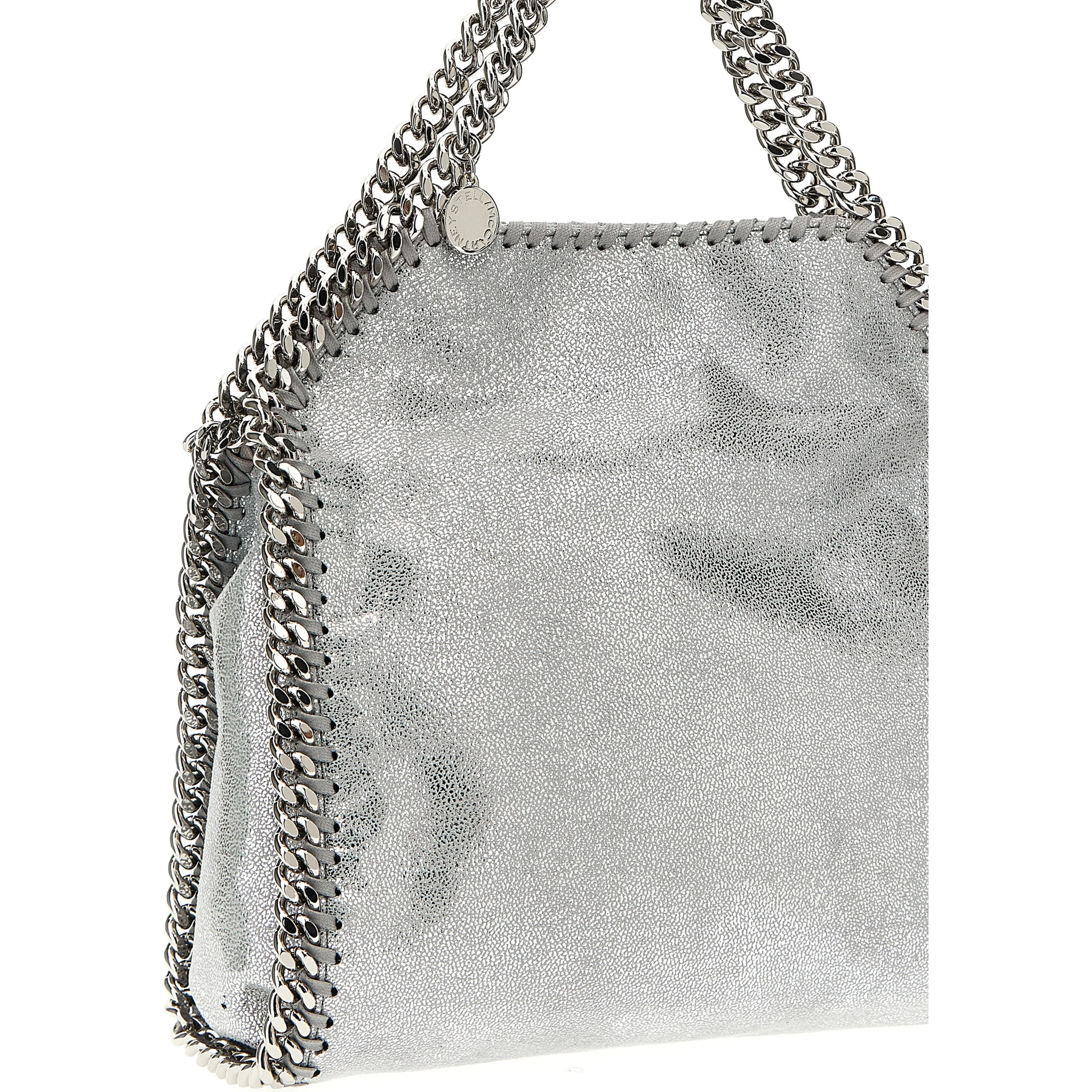 Silver Polyester Handbag