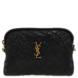 Black Lamb Leather Crossbody Bag