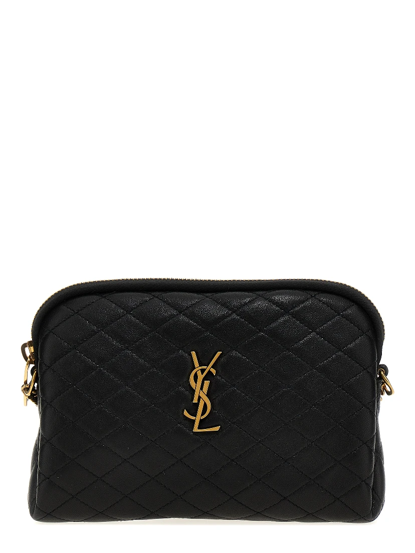 Black Lamb Leather Crossbody Bag