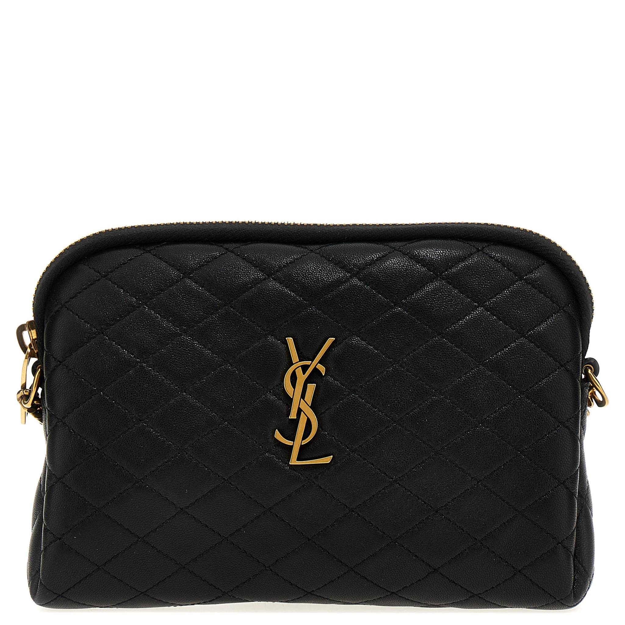 Black Lamb Leather Crossbody Bag