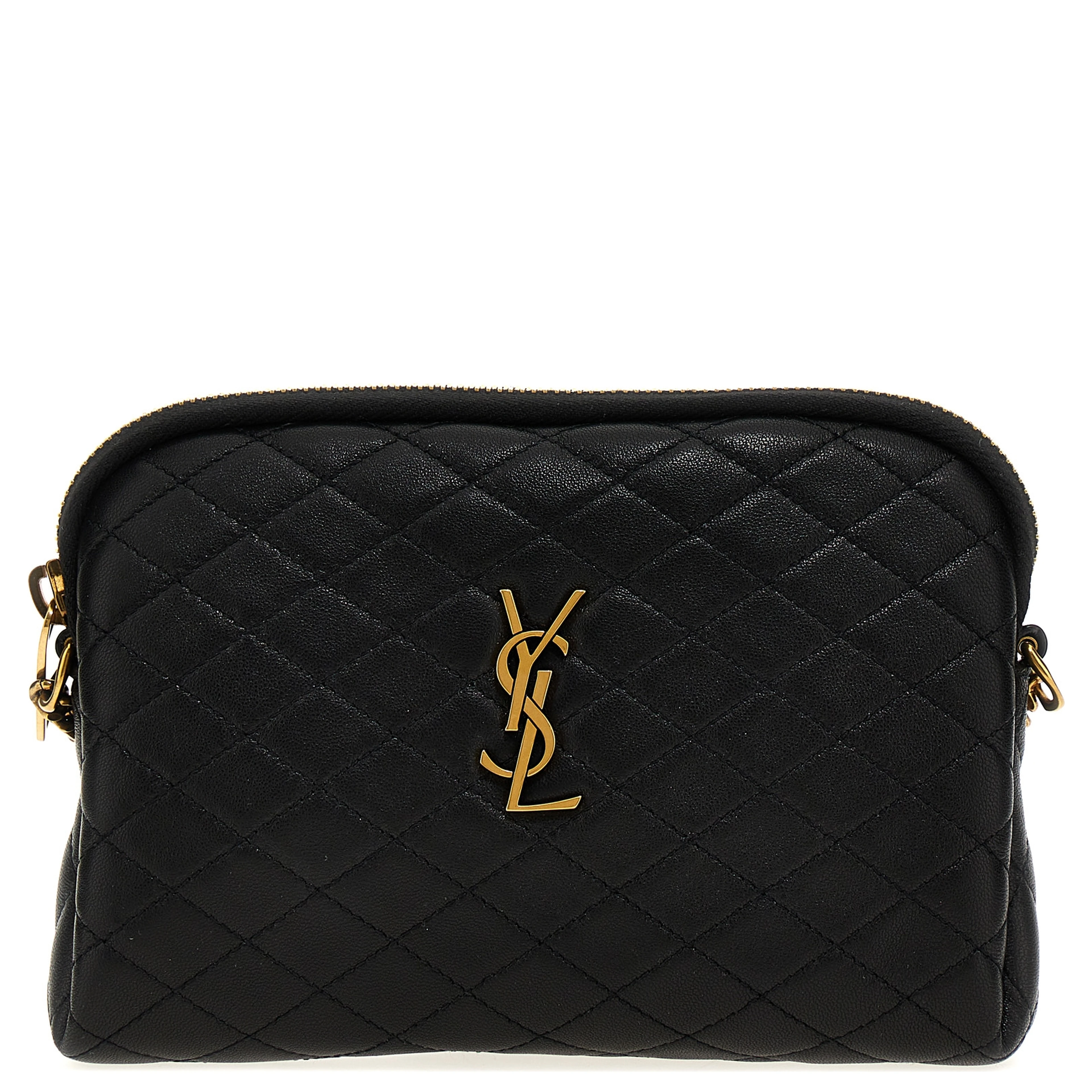 Black Lamb Leather Crossbody Bag
