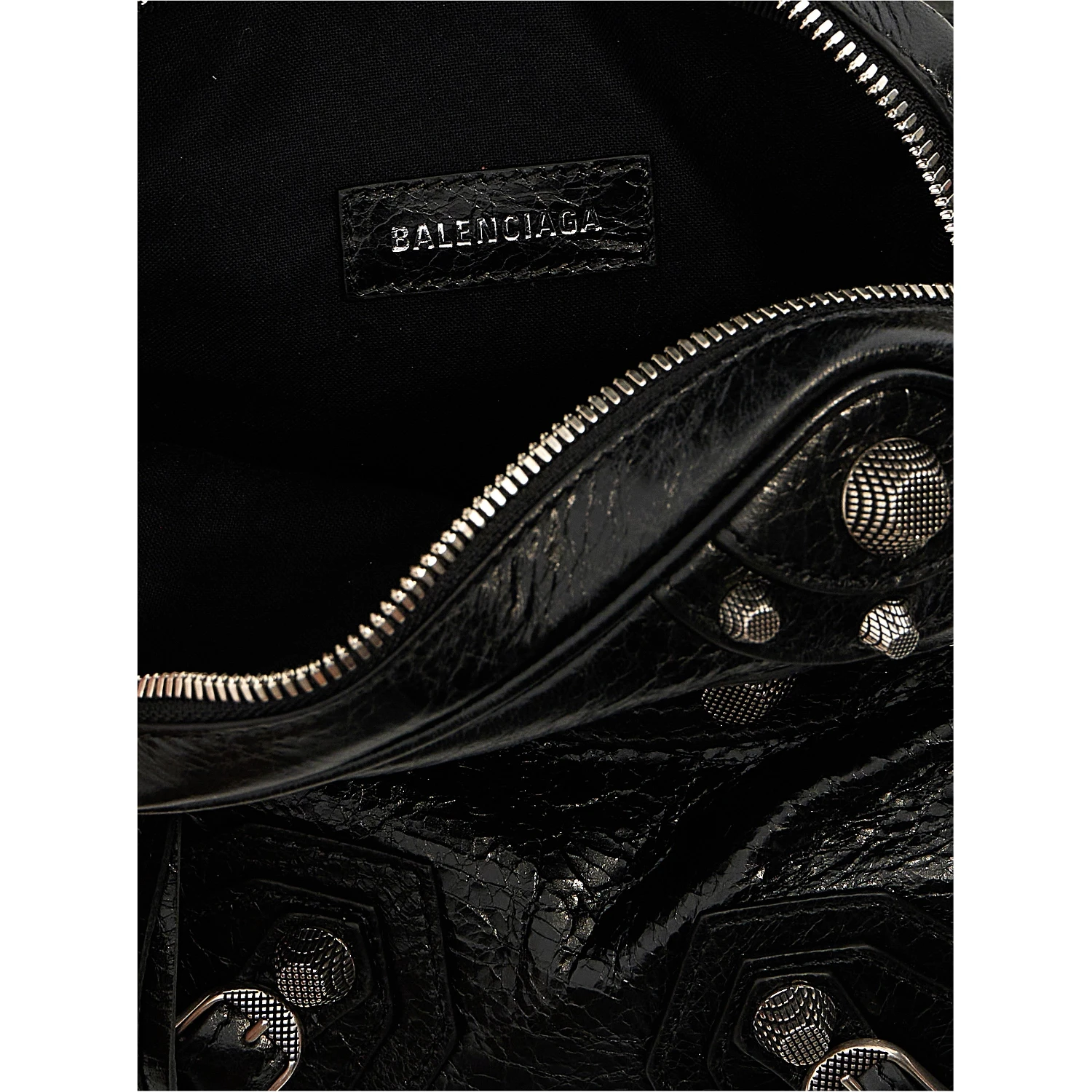 Black Lamb Leather Crossbody Bag