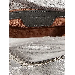 Silver Polyester Handbag