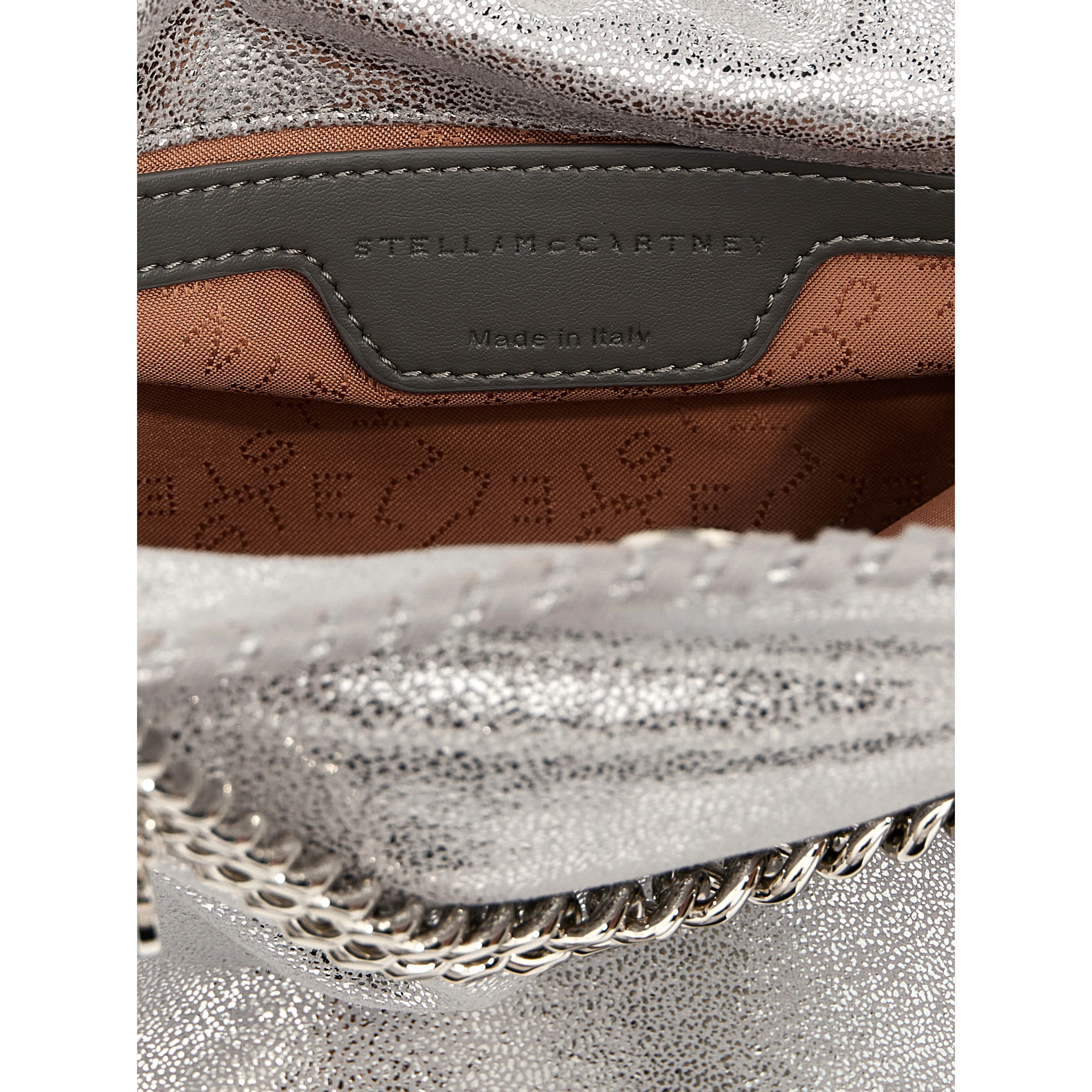Silver Polyester Handbag