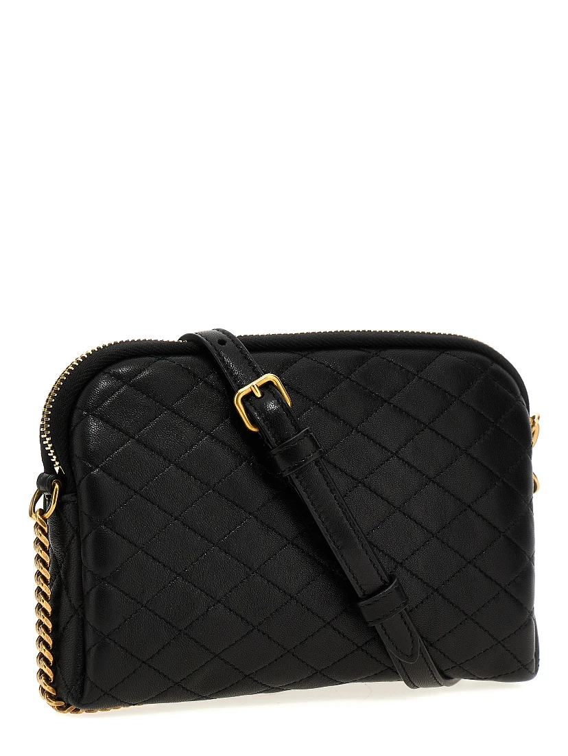 Black Lamb Leather Crossbody Bag