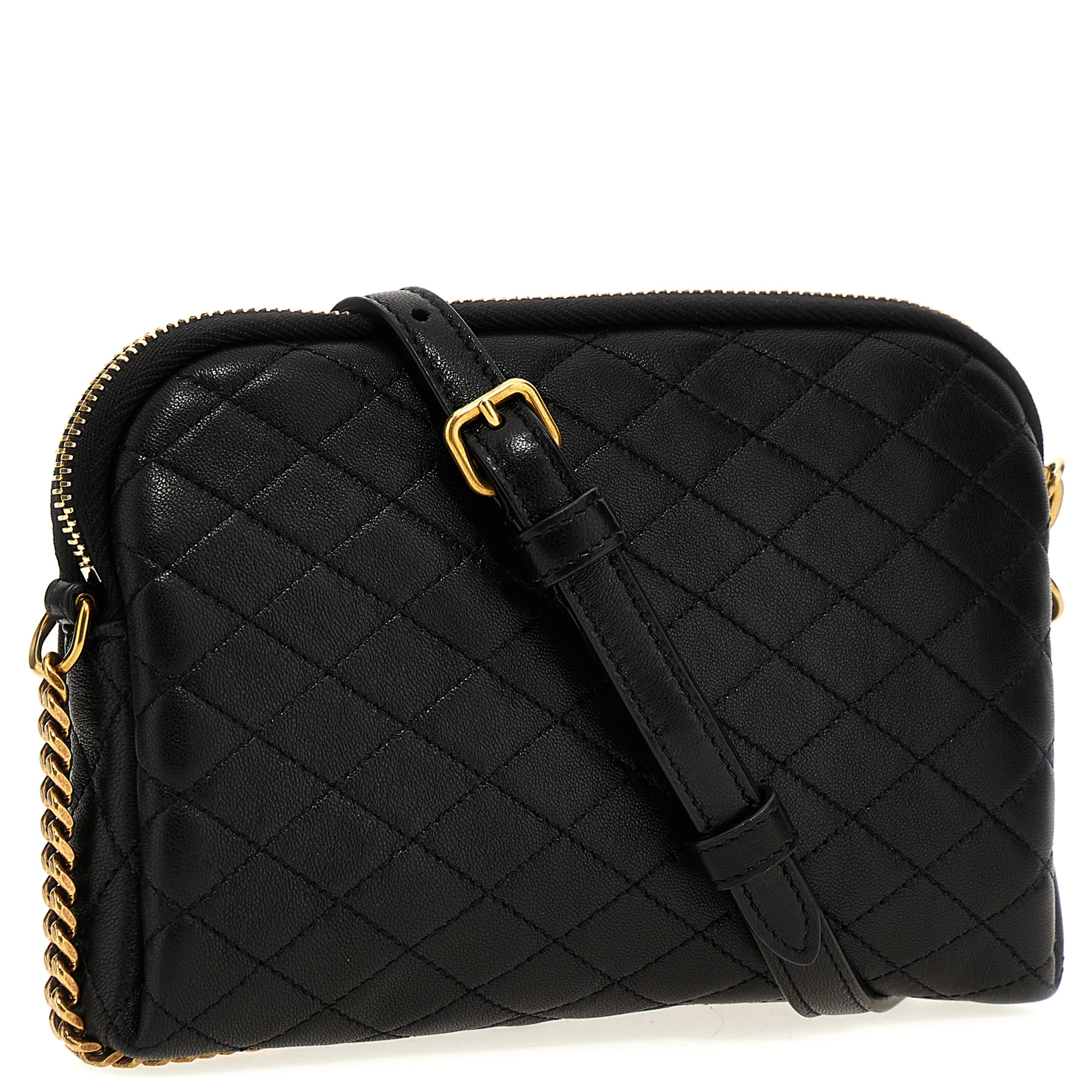 Black Lamb Leather Crossbody Bag
