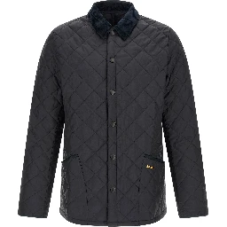 Blue Polyamide Full-Length Jacket