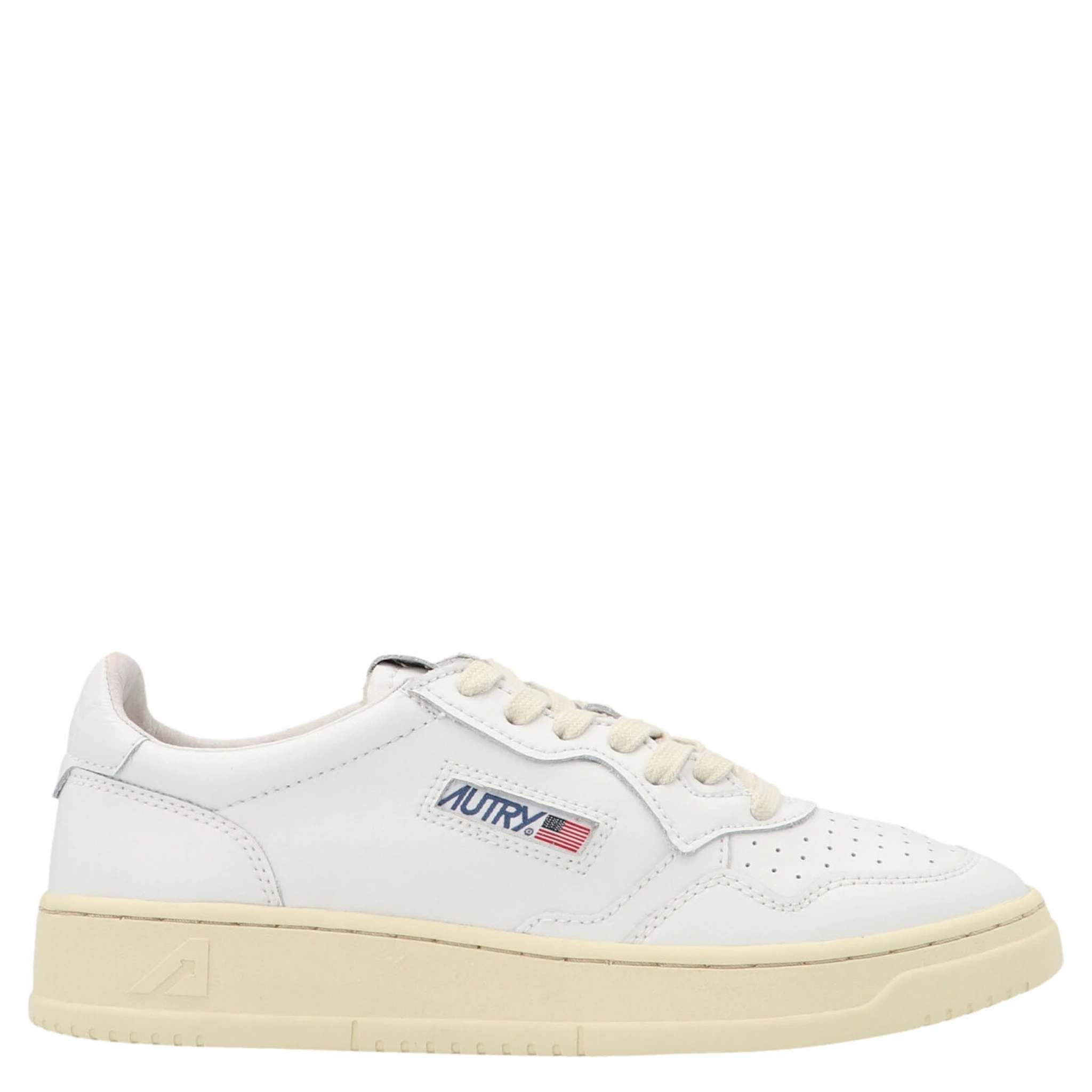 White Cowhide Sneakers