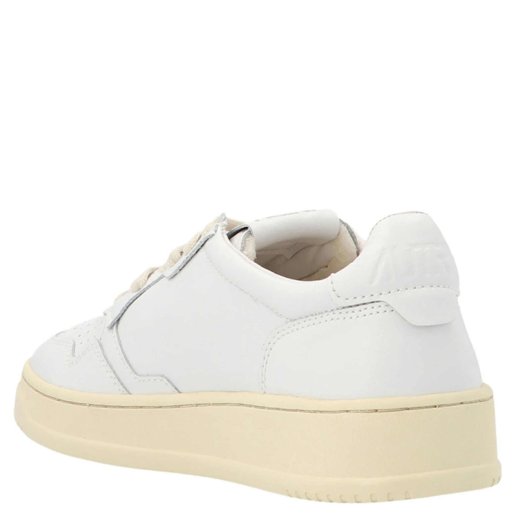 White Cowhide Sneakers