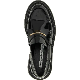 Black Cowhide Platform Loafers