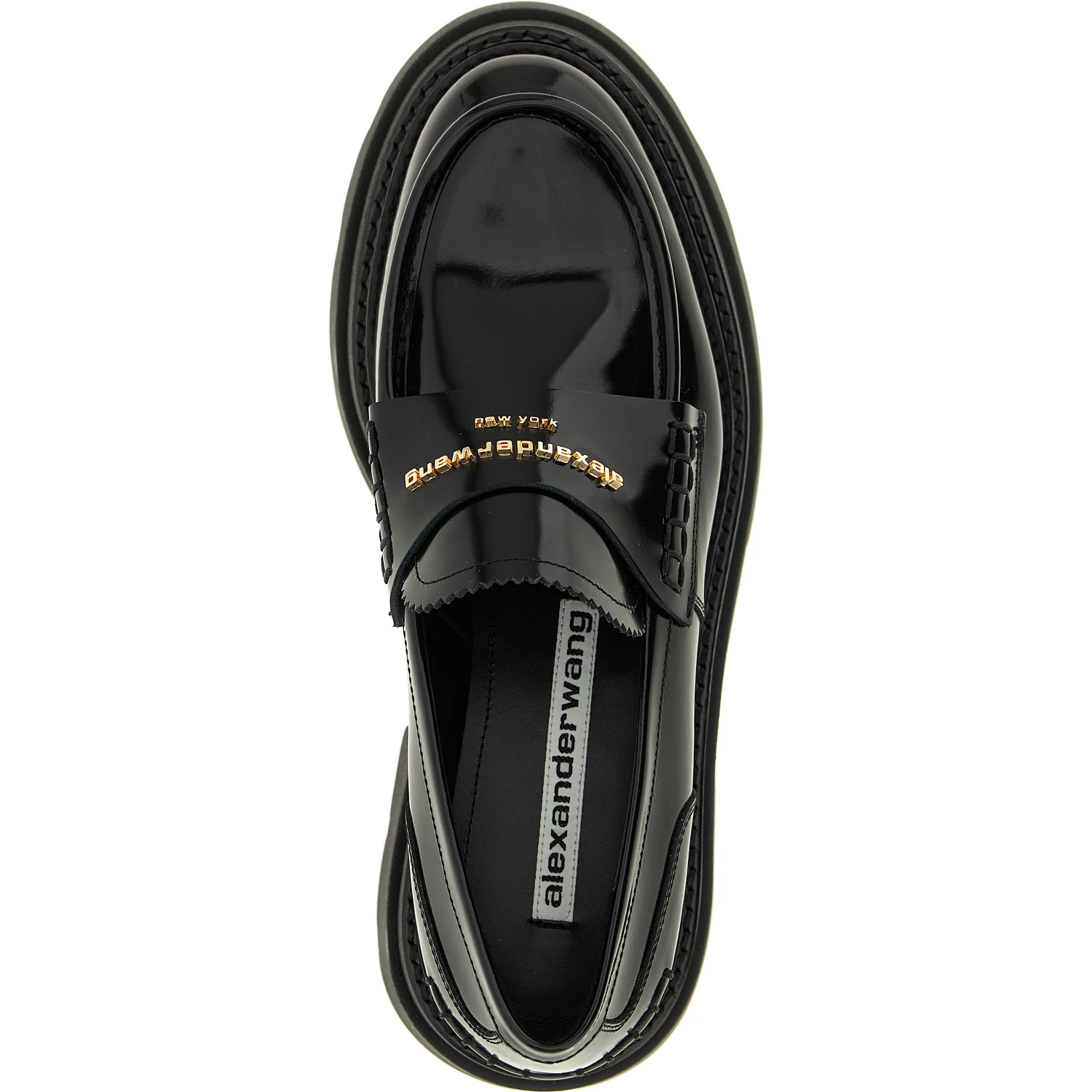 Black Cowhide Platform Loafers