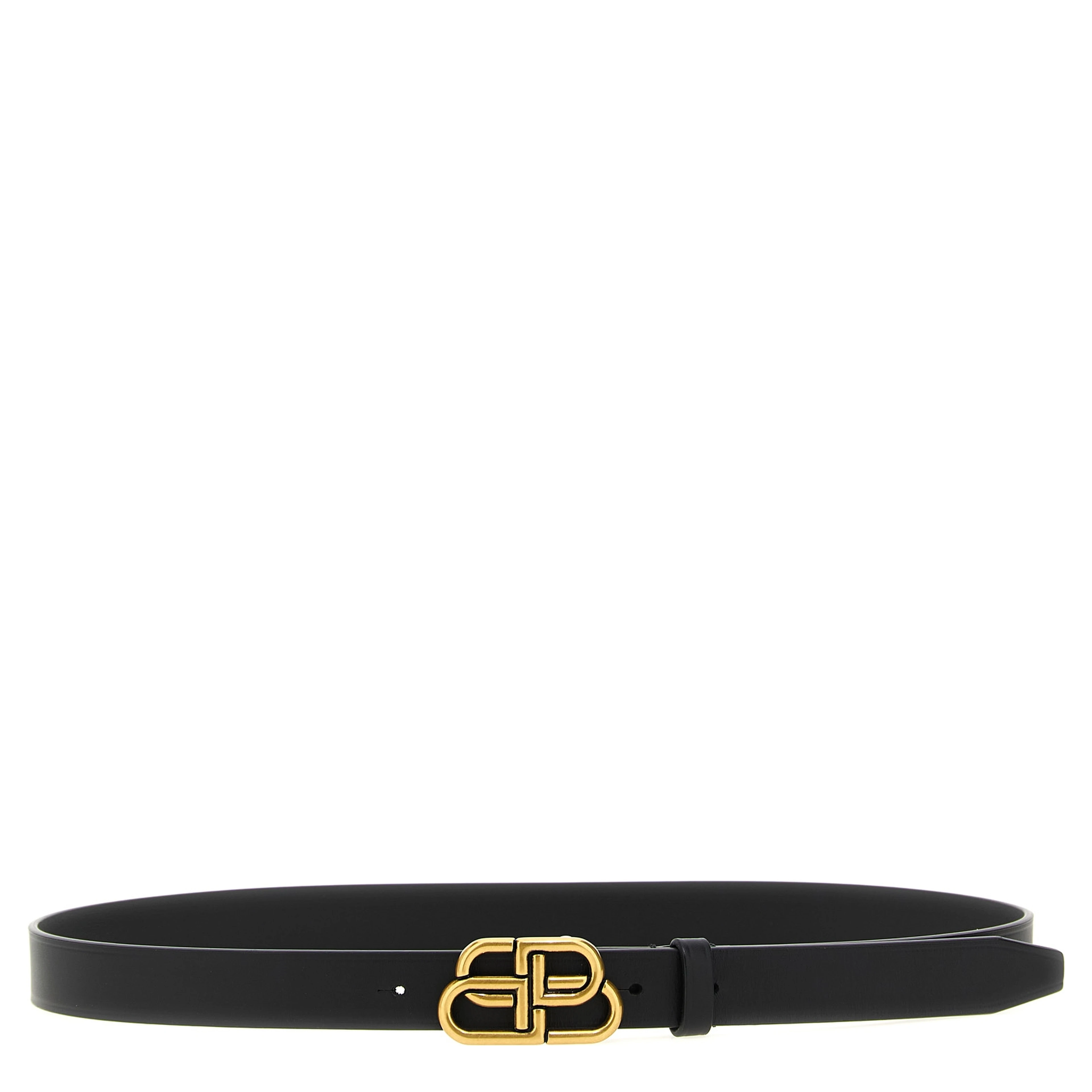 Black Calfskin Thin Belt
