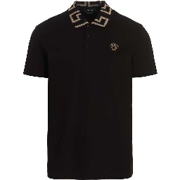 Black Cotton Polo Shirt
