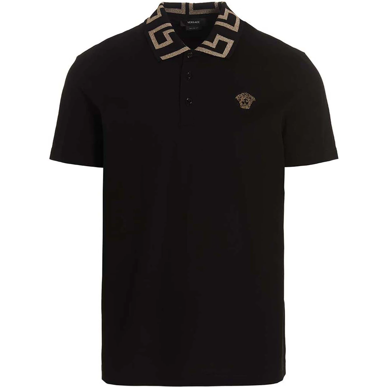 Black Cotton Polo Shirt