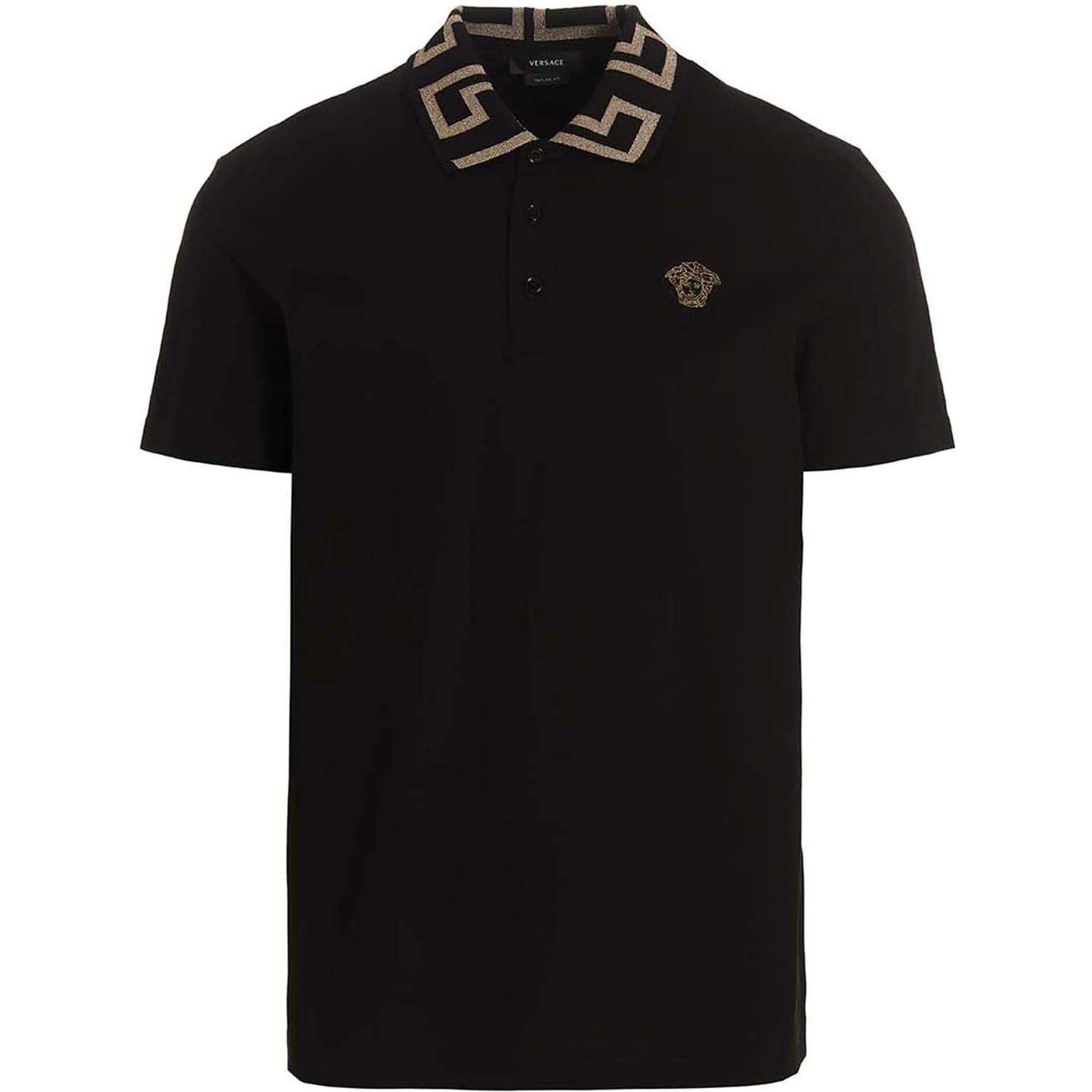 Black Cotton Polo Shirt