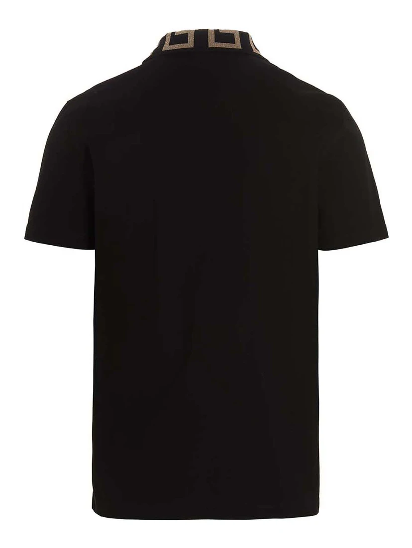 Black Cotton Polo Shirt