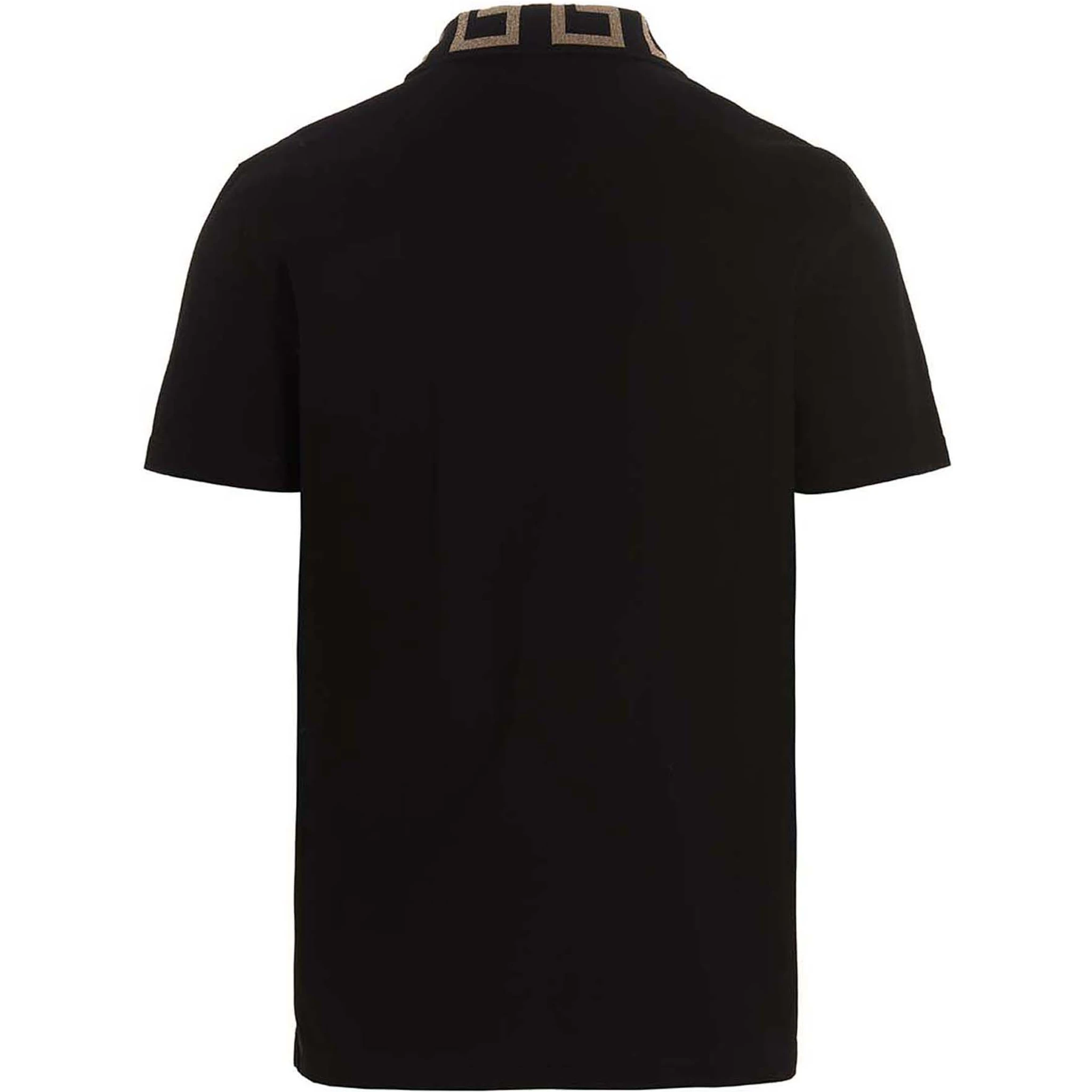 Black Cotton Polo Shirt