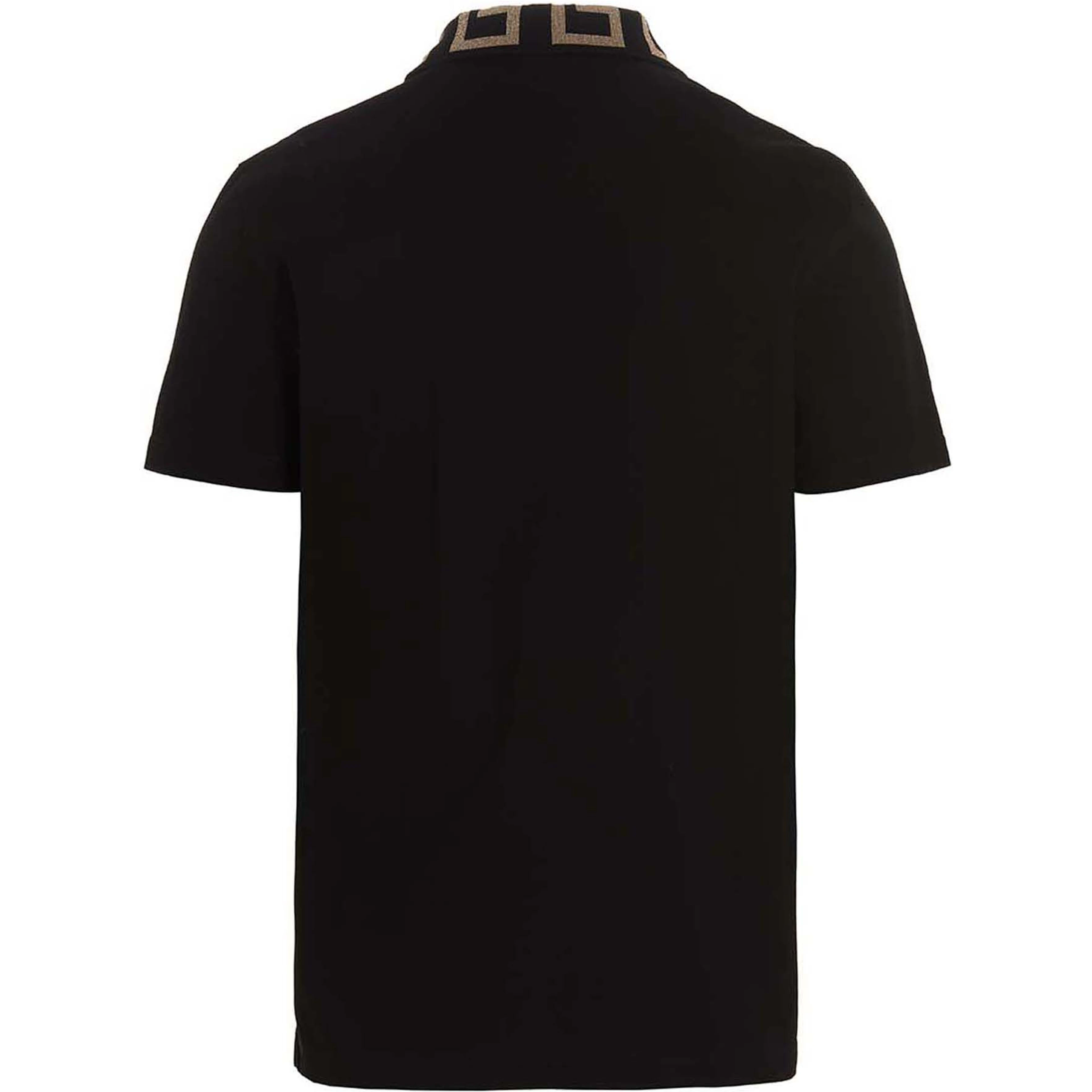 Black Cotton Polo Shirt