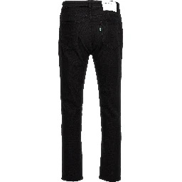Black Cotton Skinny Jeans