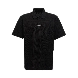 Black Cotton Polo Shirt
