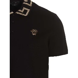 Black Cotton Polo Shirt