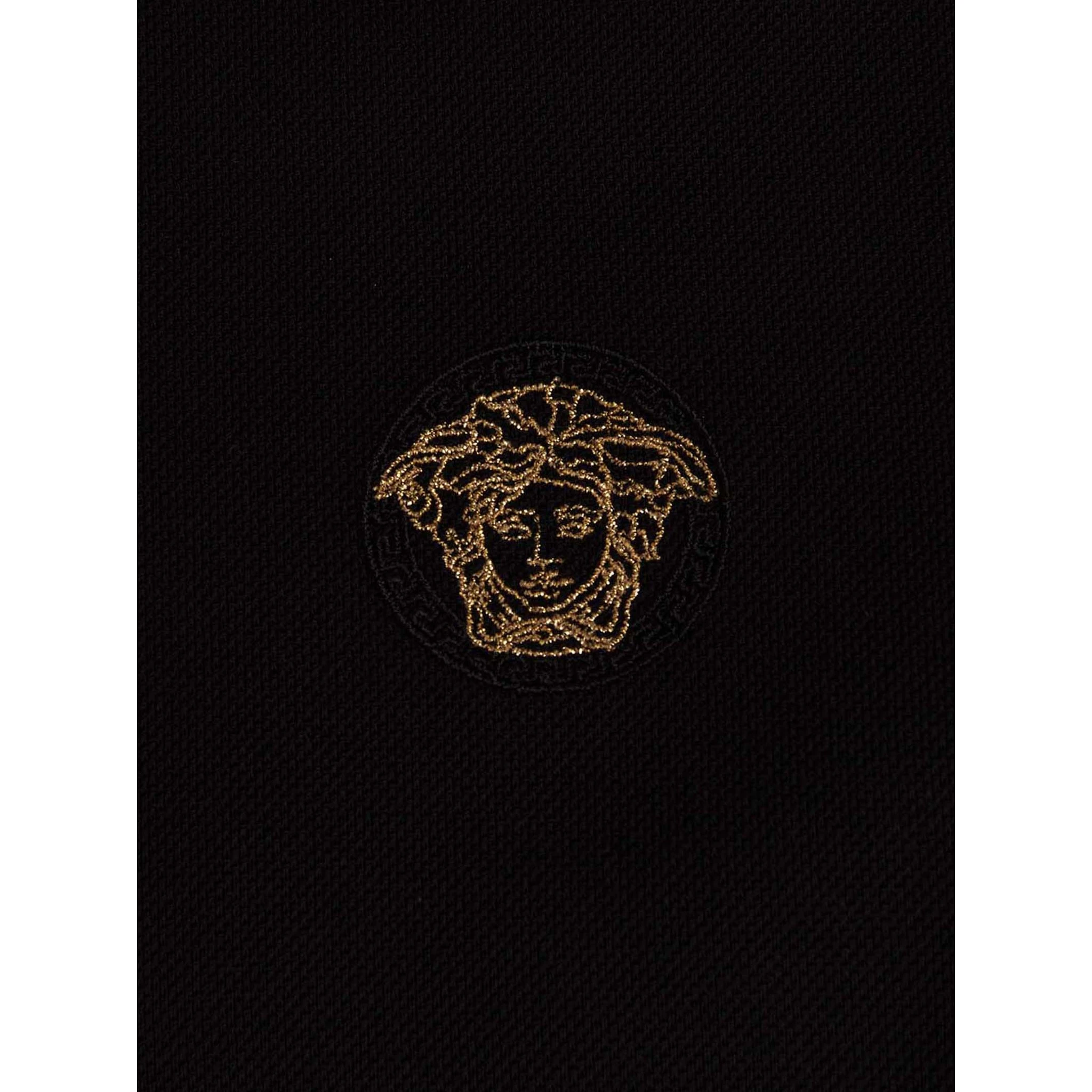 Black Cotton Polo Shirt