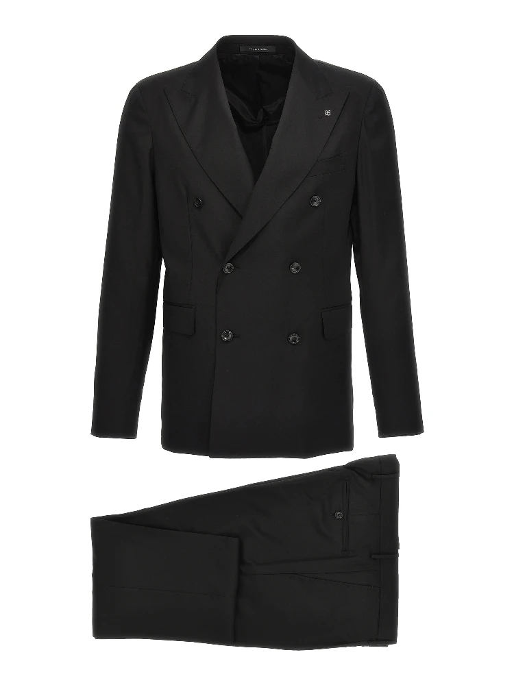 Black Virgin Wool Two-Piece Suit
