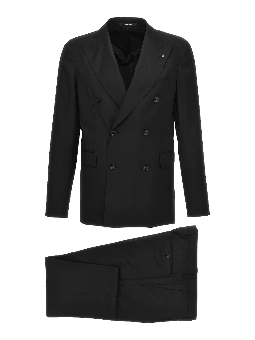 Black Virgin Wool Two-Piece Suit
