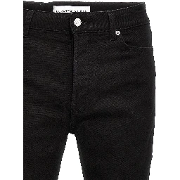 Black Cotton Skinny Jeans