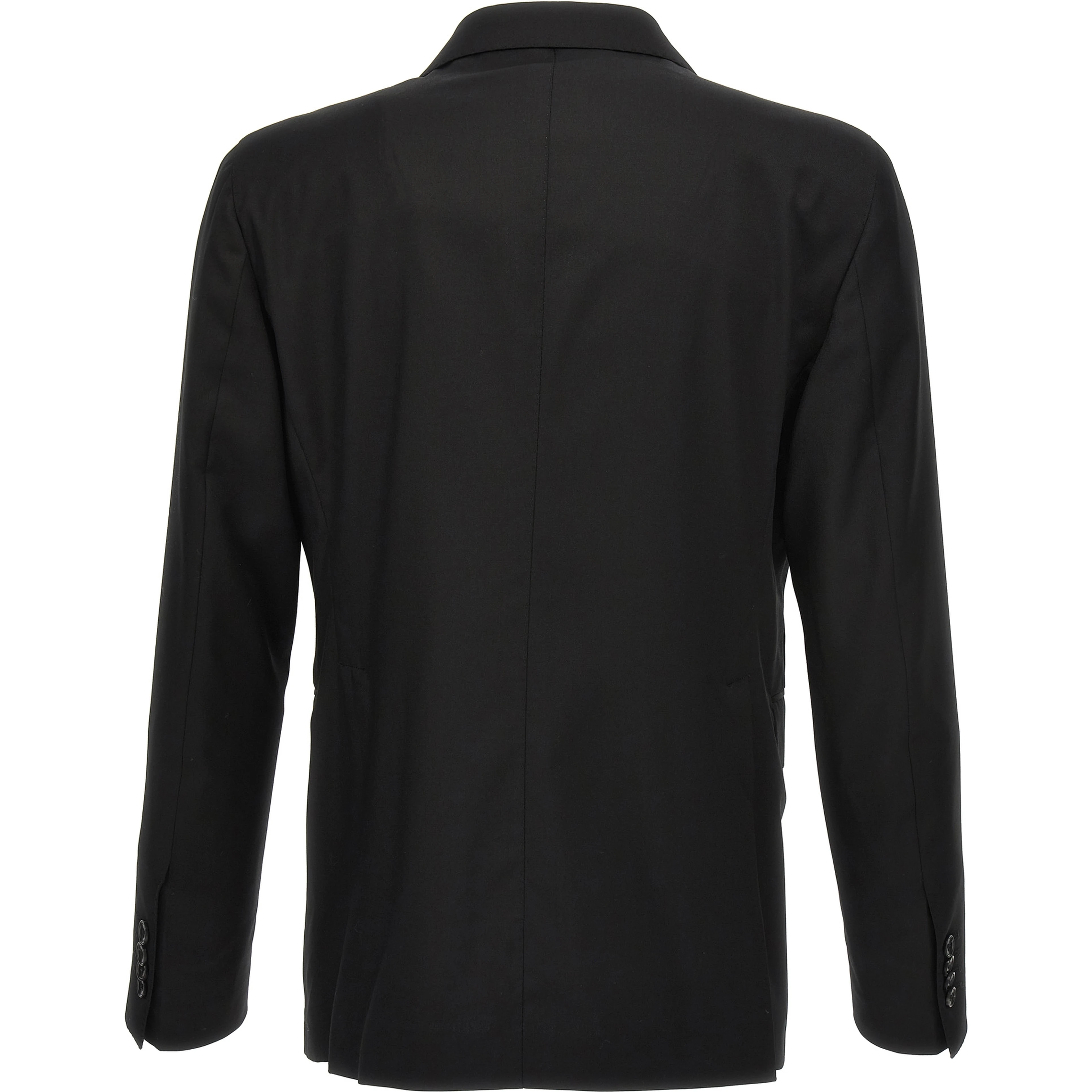 Black Virgin Wool Two-Piece Suit