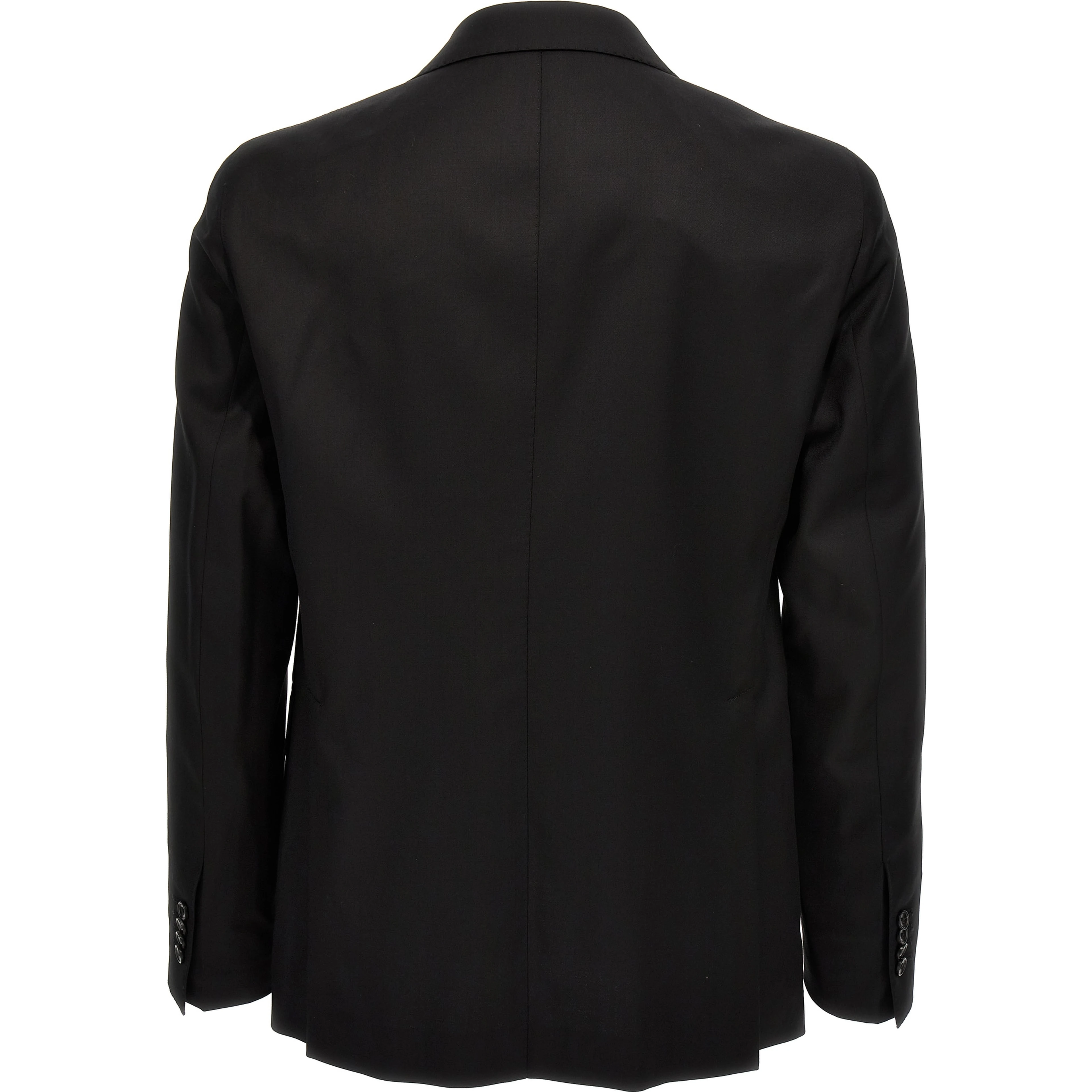 Black Virgin Wool Two-Piece Suit
