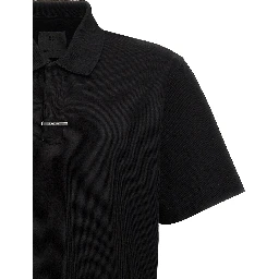 Black Cotton Polo Shirt