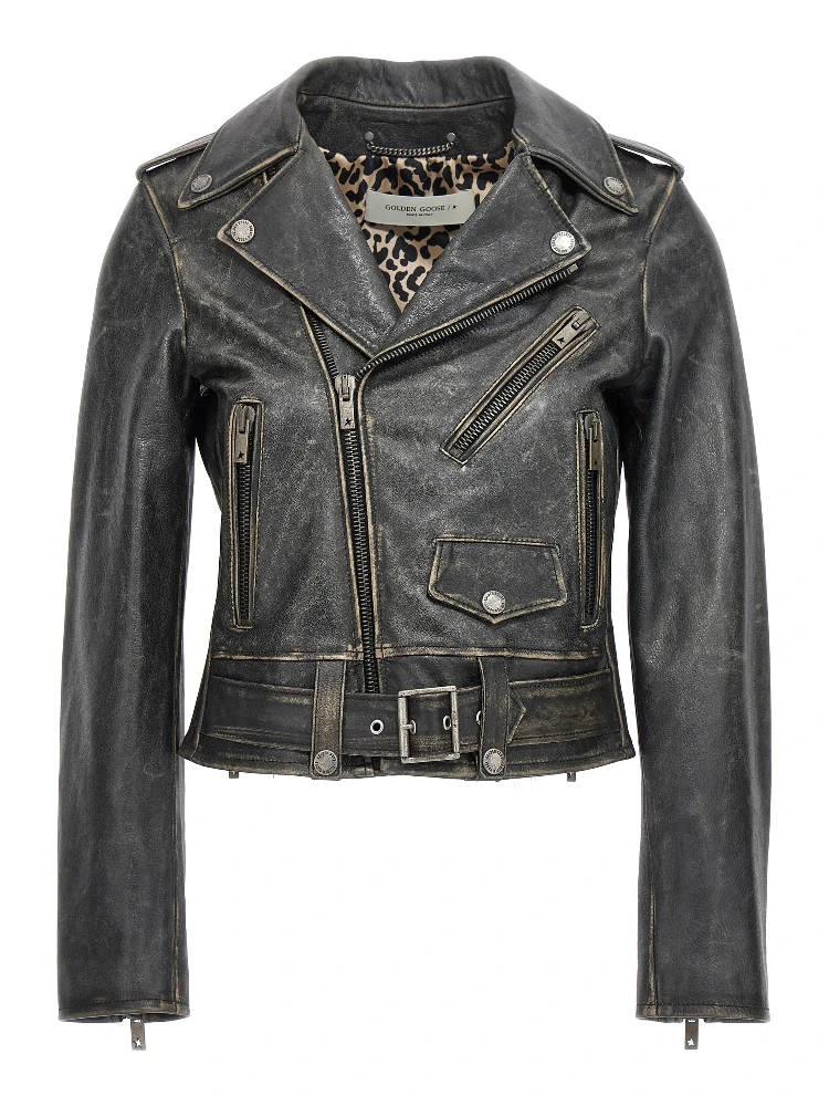 Black Cowhide Leather Jacket