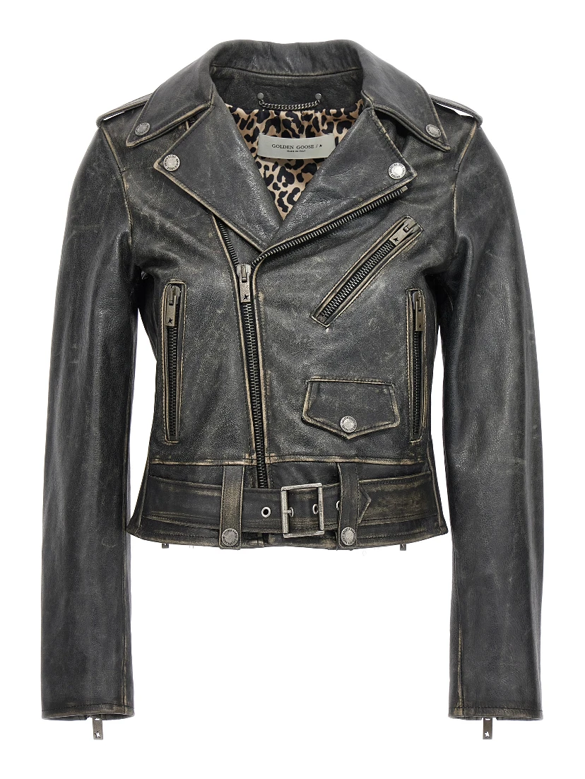 Black Cowhide Leather Jacket